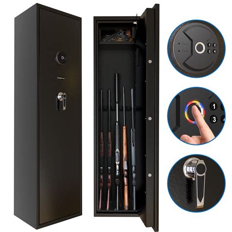 buy roomtec gun safes for rifles and shotguns quick access biometric large 6 gun safe for home