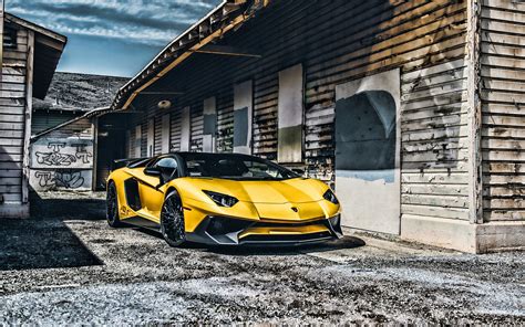 Download Wallpapers Lamborghini Aventador 4k Supercars 2018 Cars