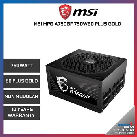 Msi Mpg A750gf 750w 80 Plus Gold Power Supply Shopee Malaysia