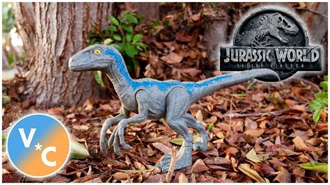 Mattel Jurassic World Basic Velociraptor Blue Review Youtube