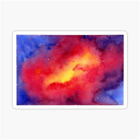 Watercolor Nebula Sticker For Sale By Maeaswatercolor Redbubble