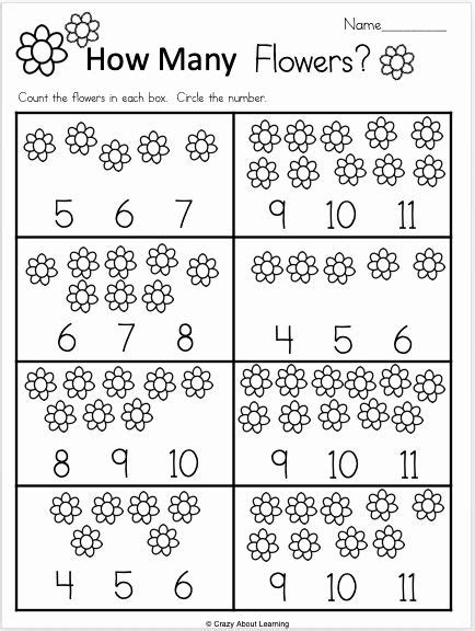 Free Printable Number Worksheets Kindergarten Math Numbers Number