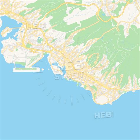 Empty Vector Map Of Honolulu Hawaii Usa Hebstreits Sketches Map