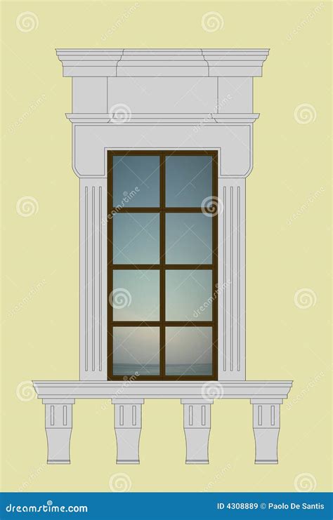 Neoclassical Window 2 Stock Image Image Of Autocad Italy 4308889