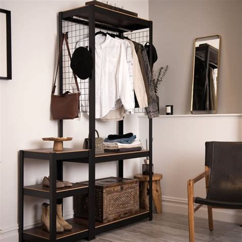 Kepsuul Clothing Rack + 1 Shelf + Mesh Board Customizable Modular