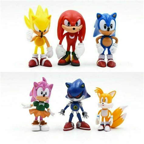 6pcsset Sonic The Hedgehog Action Figures Toys Pvc Characters Figure