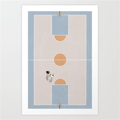 Shooting Hoops From Above Art Print By From Above Society6