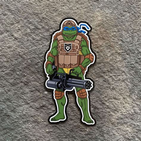 Tactical Ninja Turtle Leonardo Vinyl Decal Patchops