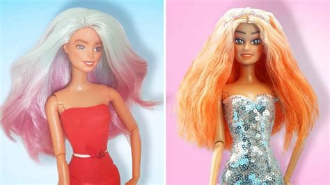 Diy Doll Hairstyles ️ 6 Amazing Barbie Hair Transformations ️ Barbie Hair Hacks Youtube