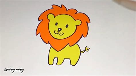 How To Draw A Lion For Kids สอนวาดสิงโต Youtube