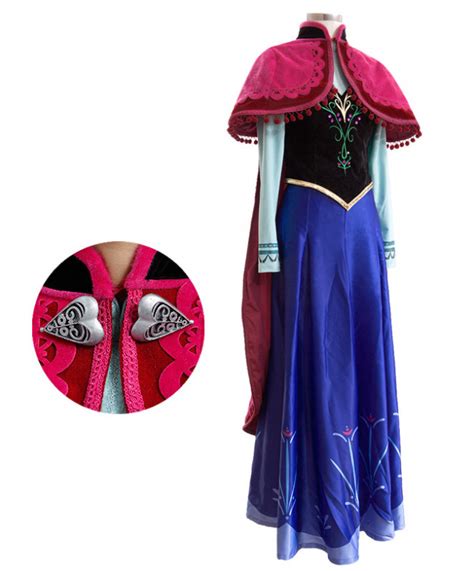 Disney Anna Frozen Complete Cosplay Costume For Adults Halloween