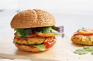 A simple vegetarian and vegan chickpea veggie burger recipe using ...