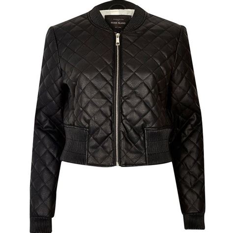 River Island Black Quilted Bomber Jacket Quilted Bomber Jacket