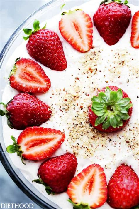 No Bake Strawberry Cheesecake Salad Diethood