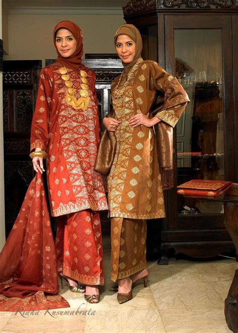 Kebaya Songket Riau Mode Sederhana Model Pakaian Asia Pakaian Tradisional
