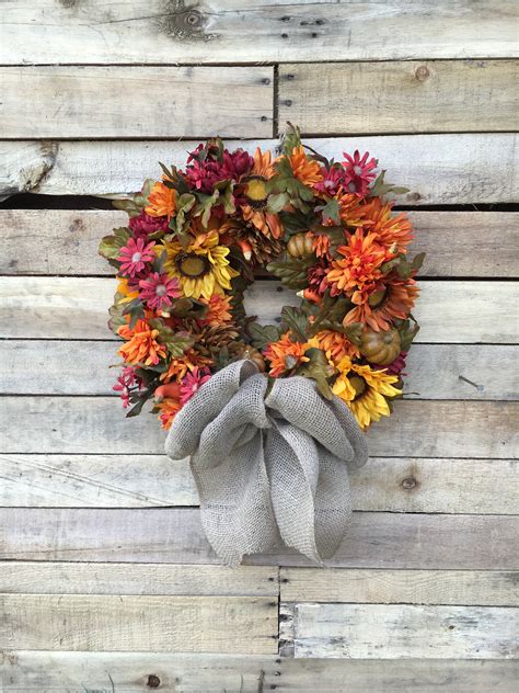Wreaths, Door Wreaths, Fall Wreaths, Fall Door Wreaths, Rustic Fall Door Wreaths, Fall Burlap ...