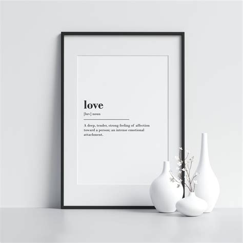 Love Definition Print Cute Love Posters Valentines Etsy
