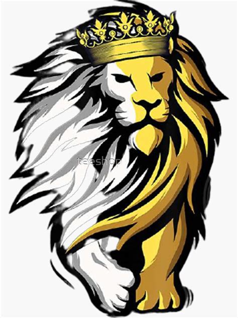 king of the jungle lion sticker for sale by oeeshop redbubble