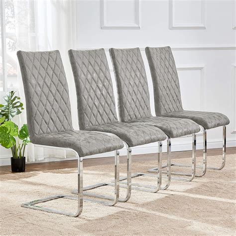 Buy Gizza Distressed Faux Leather Dining Chairs Set Of 4 Modern High