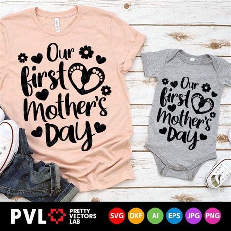 Our First Mothers Day Svg Happy Mothers Day Cut Etsy Singapore