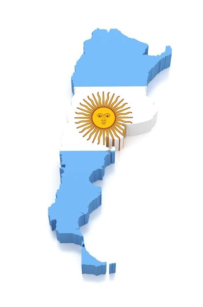 Mapa De La Bandera Argentina Archivo Psd Premium