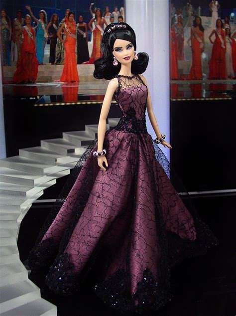 ๑miss El Salvador 2012 Barbie Gowns Barbie Clothes Doll Dress