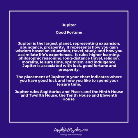 Jupiter Meaning And Influence In Astrology Jupiter Astrology