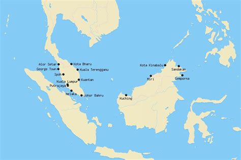 15 Best Cities To Visit In Malaysia Map Touropia