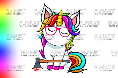 Cool Unicorn Designclipart Digitalpng Graphic By Fundesigns