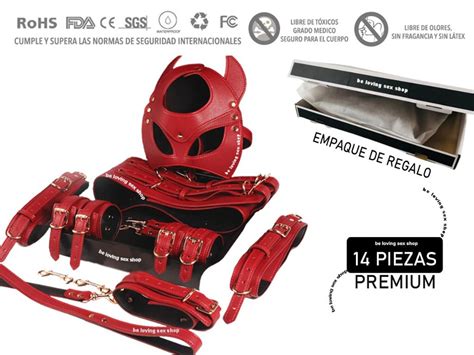 Dónde Comprar 151 Kit Bdsm 14 Piezas Premium Juego Bondage Rojo Luxe