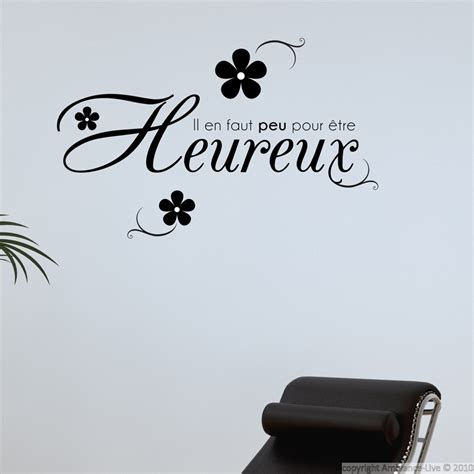 A wide variety of stickers muraux options are available to you Sticker mural - Il en faut peu pour être heureux ...