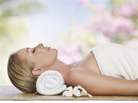 Spa Young Woman Relax At Massage Treatment Stock Image Image Of Massaging Healthy 13271885