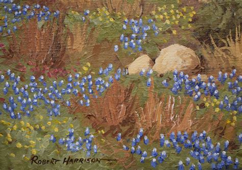 Robert Harrison Bluebonnets 2373 Texas Art Vintage Texas