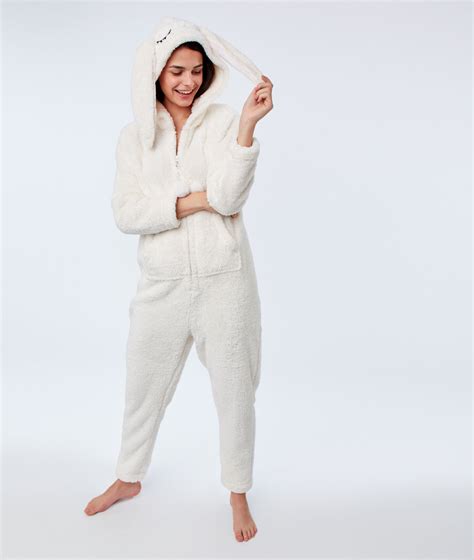 Créez votre pyjama selon vos envies. Combinaison pyjama Lapin - DORYAN - ECRU - ETAM