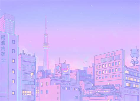 Aesthetic City Wallpaper Anime Free Download Vaporwave