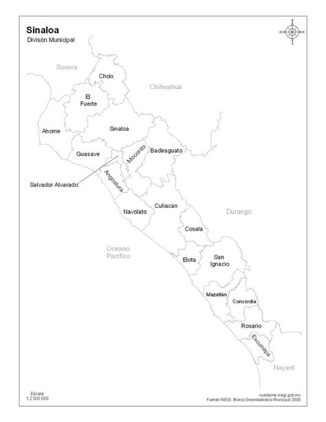Mapa Para Imprimir De Sinaloa Mapa En Color De Los Municipios De Vrogue