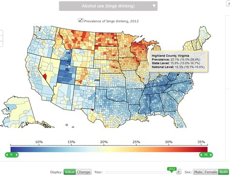 The Rural Blog Heavy Drinking Binge Drinking Rise Interactive Map