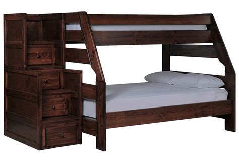 The twin over full bunk bed is beneficial in those circumstances when the room is large and comfort is the main criterion for placing the bed in the kid's room or elsewhere. Sedona Twin Over Full Bunk Bed With Stairway Chest | Bunk ...
