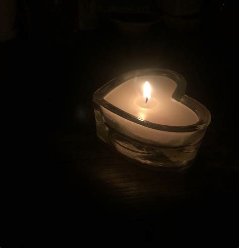 Heart Candle In The Dark