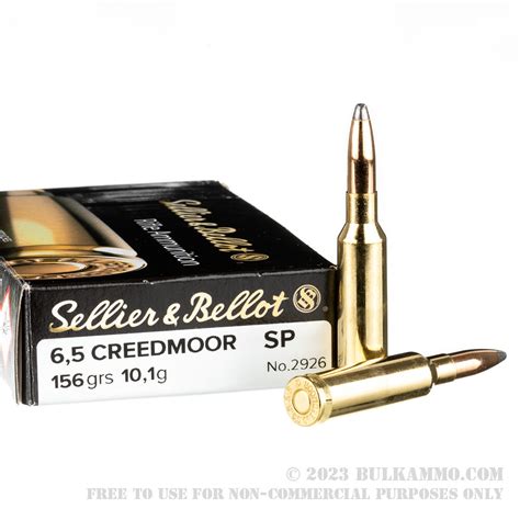 20 Rounds Of Bulk 65 Creedmoor Ammo By Sellier And Bellot 156gr Sp