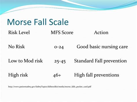 Printable Nursing Printable Morse Fall Scale