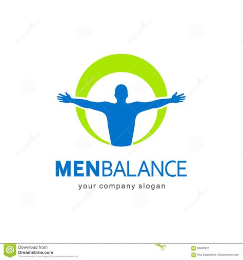 Vector Logo Template Men Balance Body Balance Stock Vector