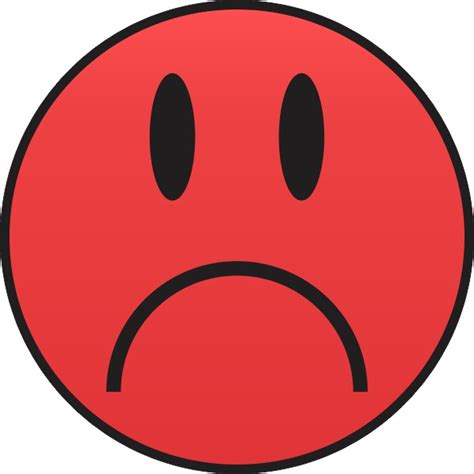 Click to copy sad lenny face. 4in x 4in Red Sad Face Sticker - StickerTalk®