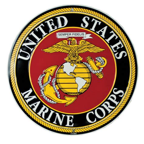 Usmc Emblem Sign Tin Marines Logo Sign 12 D — Sgt Grit