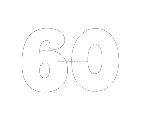 Free Groovy 60 Number Stencil