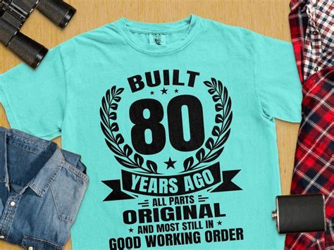 Funny 80th Birthday Svg Png T Age 80 Year Svggolden Anniversary