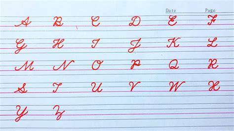 How To Write English Cursive Writing A To Z Capital Letters Abcd