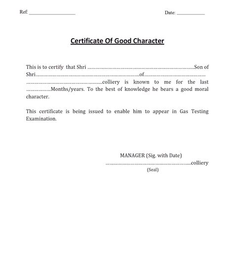 A conviction for one of for example, you might have violated a traffic law or been convicted of a minor misdemeanor. 7+ Character Certificate Templates - Word Excel Samples ...