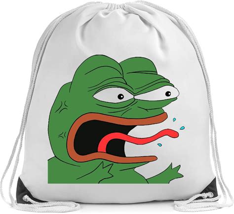 Pepe Frog Screaming Bolsa De Cuerdas Drawstring Bag Gym Backpack