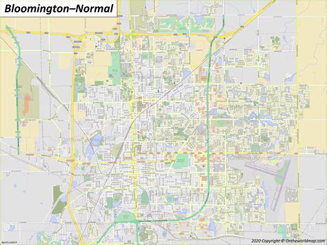 Detailed Map Of Bloomington Normal